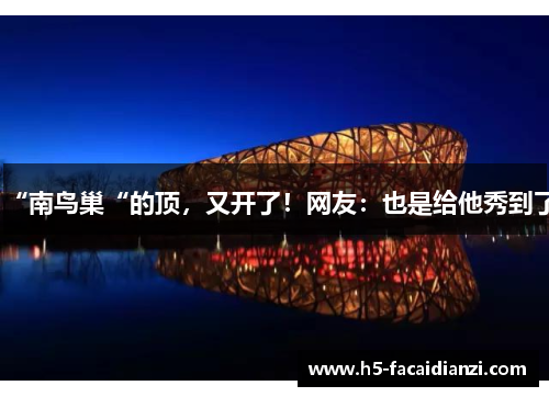 “南鸟巢“的顶，又开了！网友：也是给他秀到了